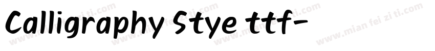 Calligraphy Stye ttf字体转换